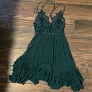 NWOT Free People Green Adella Dress